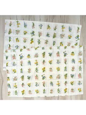 VTG UTICA Set 2 STANDARD No-Iron Percale Floral Bouquet PILLOWCASES EUC